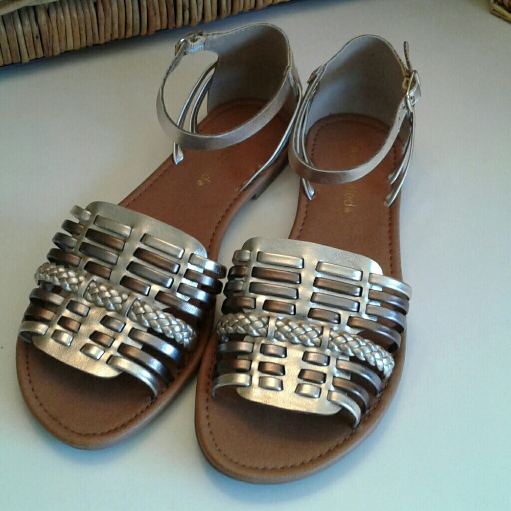 Light Gold and Bronze Sandals.